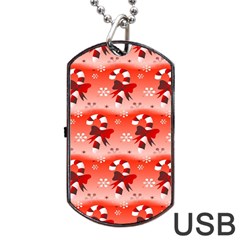 Seamless Repeat Repeating Pattern Dog Tag Usb Flash (two Sides) by Sapixe