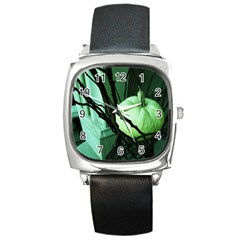 Pumpkin 7 Square Metal Watch by bestdesignintheworld