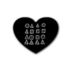 Drawing  Heart Coaster (4 Pack)  by ValentinaDesign