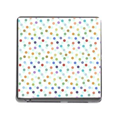 Dotted Pattern Background Brown Memory Card Reader (square) by Modern2018