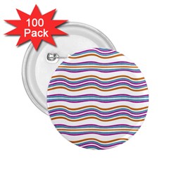 Colorful Wavy Stripes Pattern 7200 2 25  Buttons (100 Pack)  by dflcprints