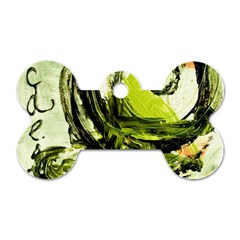 Pagoda Calligraphy 2 Dog Tag Bone (one Side)
