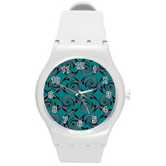 Spirals Round Plastic Sport Watch (m)