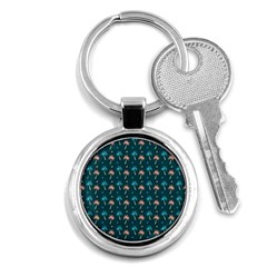 Summer Palms Pattern Key Chains (round) 