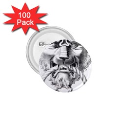 Steampunk Steam Punk Lion Door 1 75  Buttons (100 Pack)  by Sapixe
