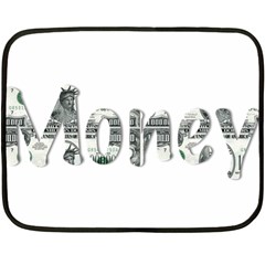 Word Money Million Dollar Double Sided Fleece Blanket (mini)  by Sapixe