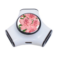 Flower Plant Blossom Bloom Vintage 3-port Usb Hub by Sapixe