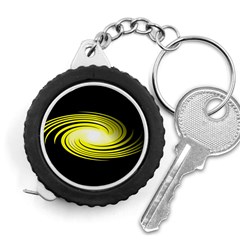 Fractal Swirl Yellow Black Whirl Measuring Tape