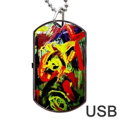 Fish And Bread-1/1 Dog Tag Usb Flash (two Sides) by bestdesignintheworld