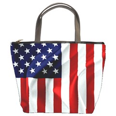 American Usa Flag Vertical Bucket Bags by FunnyCow