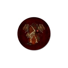 Awesome T Rex Skeleton, Vintage Background Golf Ball Marker