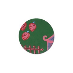 Floating Strawberries Golf Ball Marker