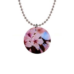 Three Sakura Flowers Button Necklaces