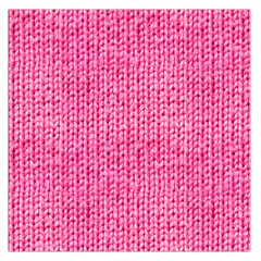 Knitted Wool Bright Pink Large Satin Scarf (square)