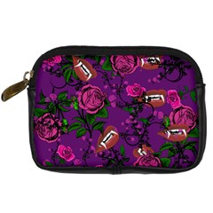 Purple  Rose Vampire Digital Camera Leather Case by snowwhitegirl