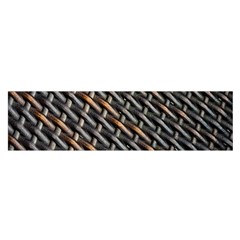 Rattan Wood Background Pattern Satin Scarf (oblong)