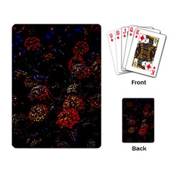 Floral Fireworks Playing Cards Single Design by FunnyCow