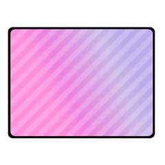 Diagonal Pink Stripe Gradient Double Sided Fleece Blanket (small) 