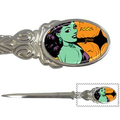 Zombie Retro Girl Black Letter Opener
