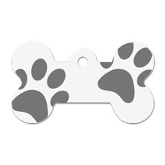 Pets Footprints Dog Tag Bone (two Sides) by Hansue