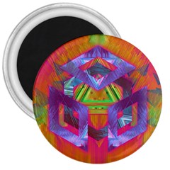 Glitch Glitch Art Grunge Distortion 3  Magnets