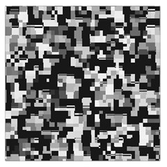 Noise Texture Graphics Generated Large Satin Scarf (square)