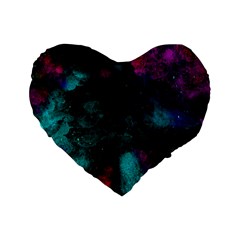 Background Art Abstract Watercolor Standard 16  Premium Flano Heart Shape Cushions by Sapixe