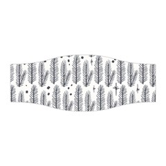 Christmas Pine Pattern Organic Hand Drawn Modern Black And White Stretchable Headband by genx