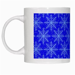 Snowflake Digital Paper White Mugs by Wegoenart