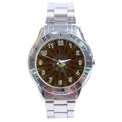 Fractal Golden Spiral Geometry Stainless Steel Analogue Watch
