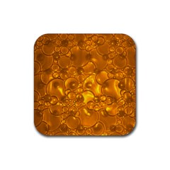 Bubbles Circles Template Texture Rubber Coaster (square) 