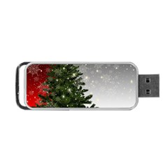 Christmas Fir Tree Mockup Star Portable Usb Flash (two Sides) by Wegoenart