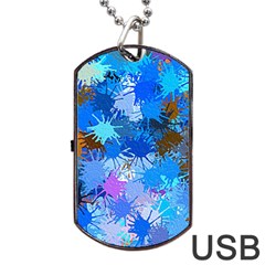 Color Colors Abstract Colorful Dog Tag Usb Flash (two Sides)