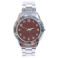 Design Pattern Abstract Desktop Stainless Steel Analogue Watch