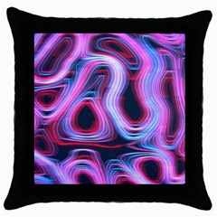Pattern Color Curve Movement Throw Pillow Case (black) by Pakrebo