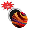 Abstract Colorful Background Wavy 1.75  Magnets (100 pack)  Front