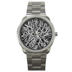 Nerves Cells Dendrites Sepia Sport Metal Watch