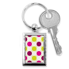 Polka Dots Spots Pattern Seamless Key Chains (rectangle)  by Pakrebo