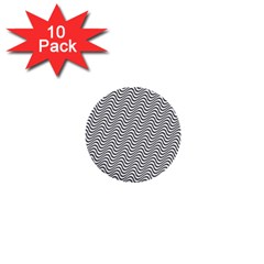 Wave Wave Lines Diagonal Seamless 1  Mini Buttons (10 Pack) 