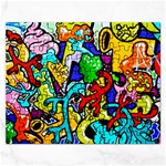 Graffiti abstract with colorful tubes and biology artery theme Rectangular Jigsaw Puzzl Front