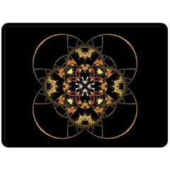 Fractal Stained Glass Ornate Fleece Blanket (large) 