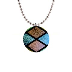Stained Glass Soul 1  Button Necklace