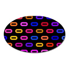 Pattern Background Structure Black Oval Magnet