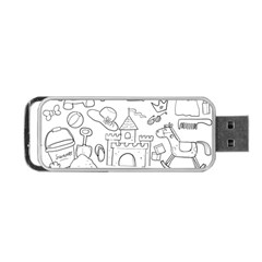 Baby Hand Sketch Drawn Toy Doodle Portable Usb Flash (one Side) by Pakrebo