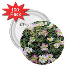 Mosaic Structure Pattern Background 2 25  Buttons (100 Pack)  by Pakrebo