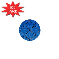 Pattern Structure Background Blue 1  Mini Buttons (100 Pack)  by Pakrebo