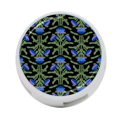 Pattern Thistle Structure Texture 4-port Usb Hub (one Side)