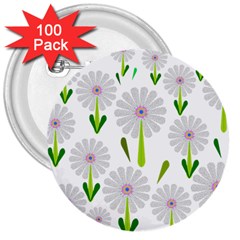 Zappwaits 3  Buttons (100 Pack)  by zappwaits