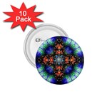 Mosaic Kaleidoscope Form Pattern 1.75  Buttons (10 pack) Front