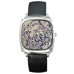 Point De Rose Square Metal Watch